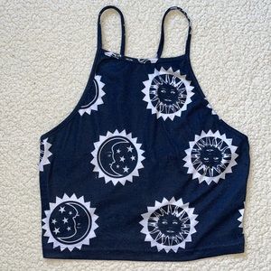 4/$24🦩 Sun Moon Halter Top